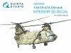 Quinta Studio QD48464 CH-47A 3D-Printed coloured Interior on decal paper (HobbyBoss) 1/48